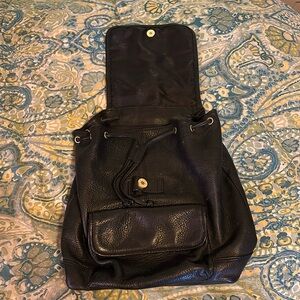 Fossil leather backpack